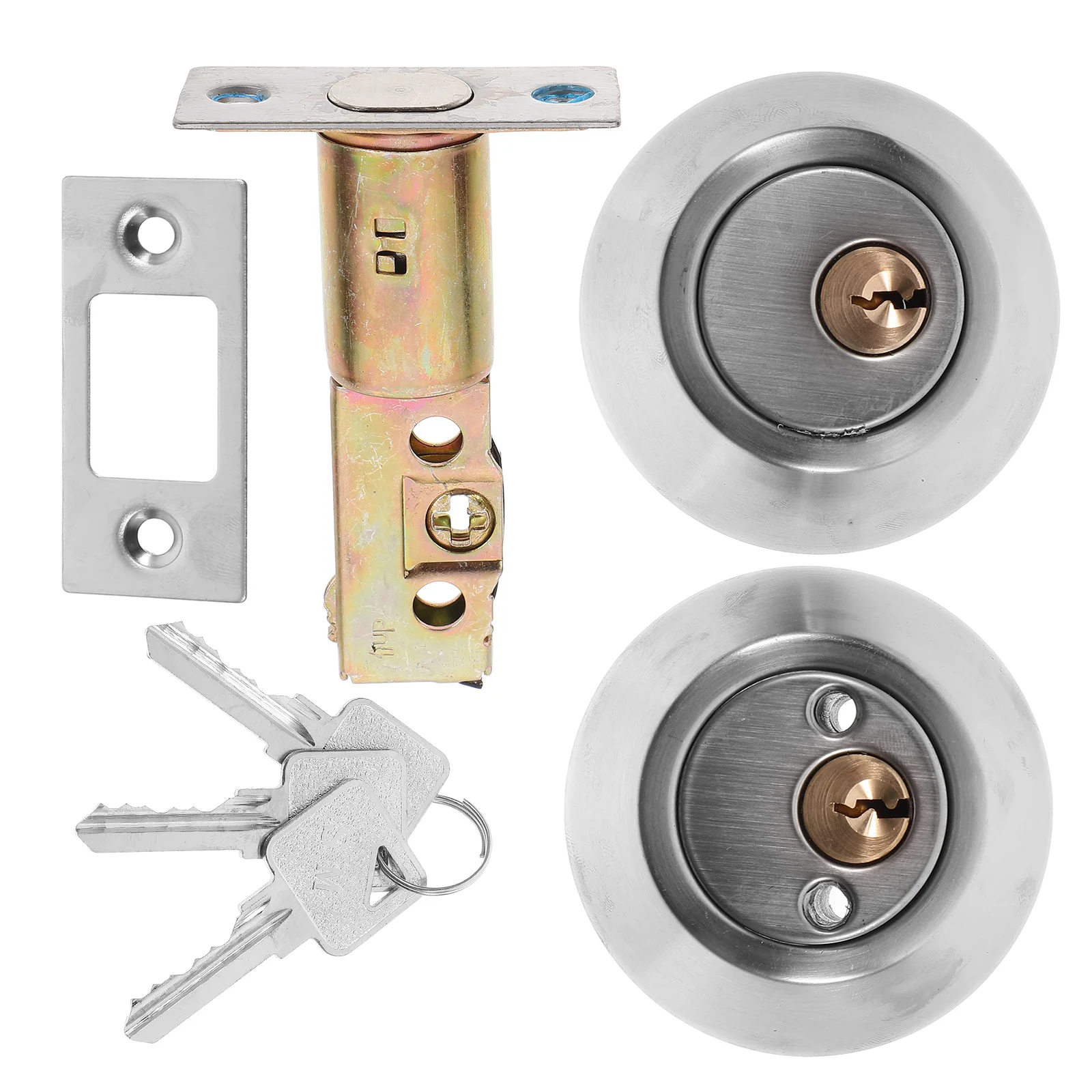 Stainless Steel Double Sided Door Lock Double Opening Closing Hidden Dead Bolt Key Cylinder Door Locks Hardware