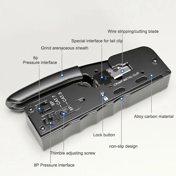 Rj45 Pliers Crimper Cat5 Cat6 Cat7 CAT8 Network Tools Rj 45 Ethernet Cable Stripper Clamp Tongs Rg45 Lan