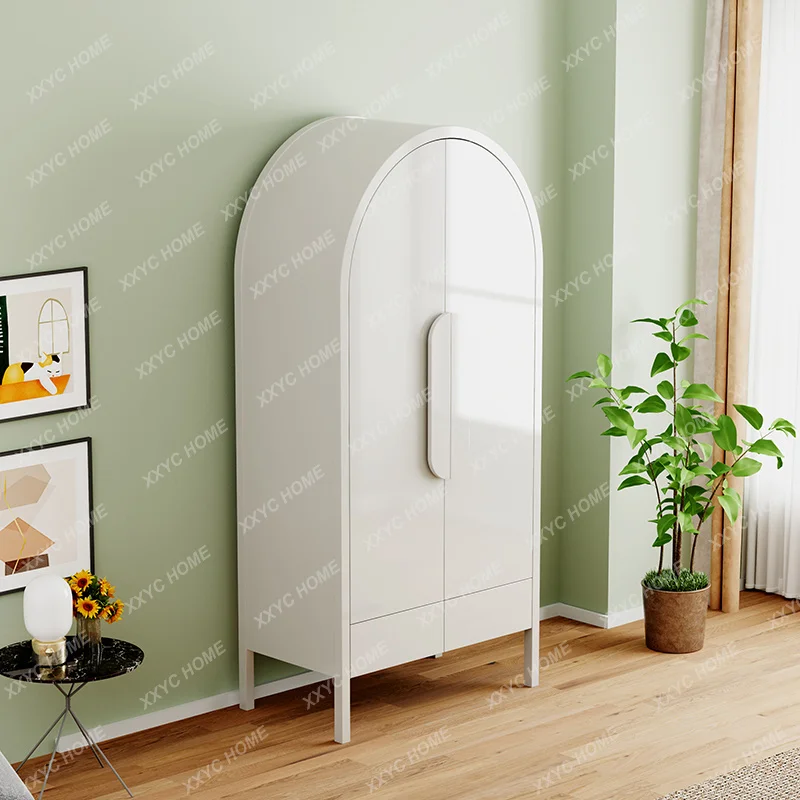 XX Direct  Wardrobe Solid Wood Bedroom Storage Simple Modern Double Door Two Door Cabinet Small Apartment