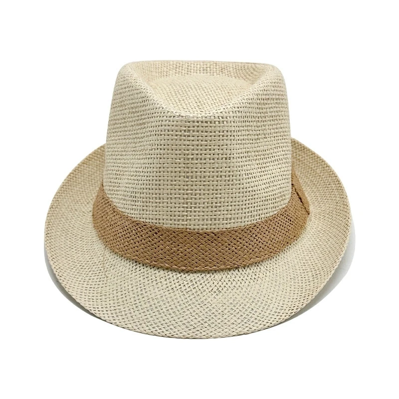 Britischer Jazz-Hut für Herren, Frühling und Sommer, neuer Stil, Sonnenschutz, Strohhut, Strandhut, Strohhut für den Freizeitbereich – Detail 5