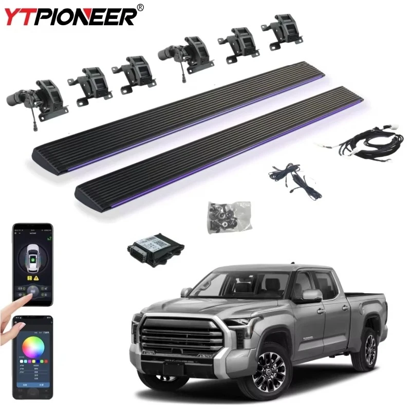 

For 2022 2023 2024 2025 Toyota Tundra Capstone Truck Automatic E Power Running Boards Electric Side Steps With Led Light