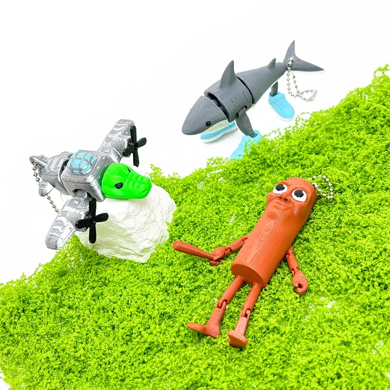 تونغ تونغ تونغ صحور ثلاثية الأبعاد مطبوعة الحيوان الجبال والبحار مضحك القرش تحصيل مجردة النحت رف الكتب الإيطالية ديكور #4