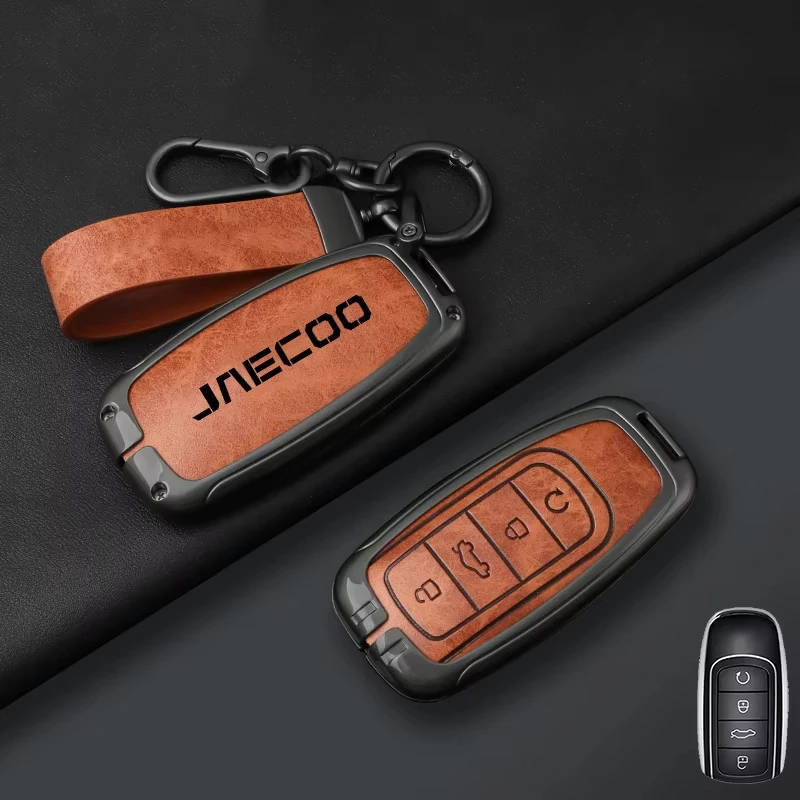 Zinklegierung Leder Autoschlüssel-Hülle Schlüsselanhänger für Chery Jaecoo 5 7 9 J7 J5 Phev 2025 2026 2024 Auto-Innenausstattung Zubehör – Detail 9