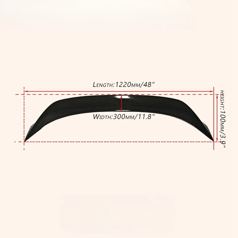 TRD-Style Carbon Fiber Rear Trunk Spoiler, Aerodynamic Exterior Tuning Parts
