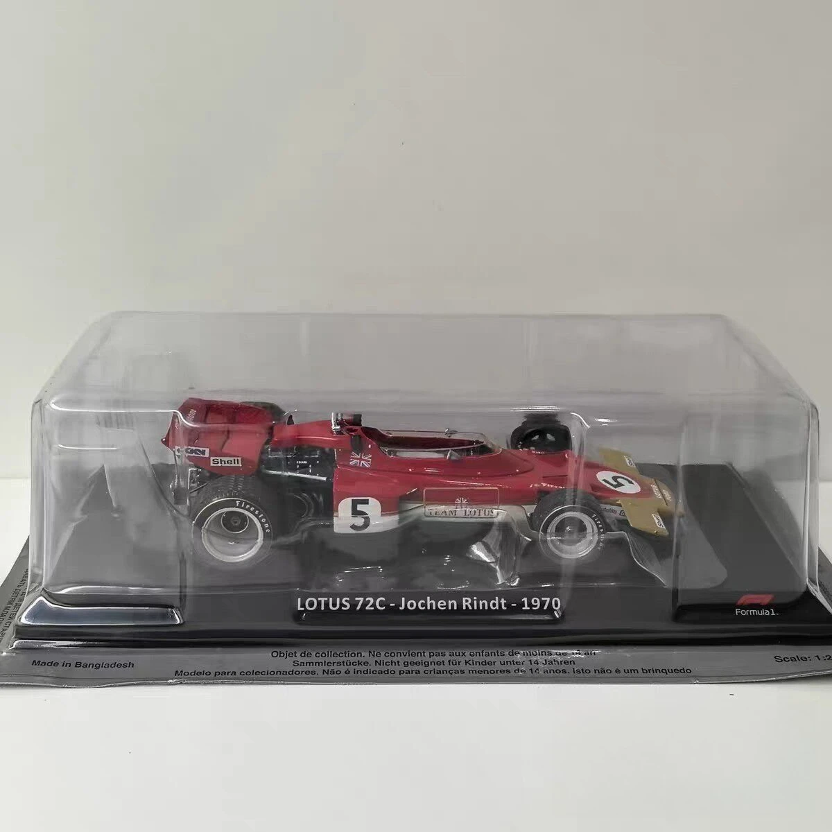 Diecast IXO 1:24 Scale LOTUS 72C #5 1970 Alloy Car Model