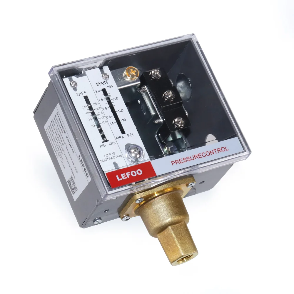 LEFOO LF56 Boiler Differential Steam Pressure Switch Steam Cleaner Pressure Switch With Micro Spare Parts