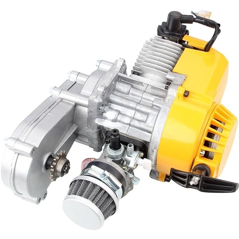 

49cc 2 strok Motorcycle Engine Motor Pull Start Carburetor Transmission Air Filter For Mini Pocket Dirt Pit Bike ATV Go Kart