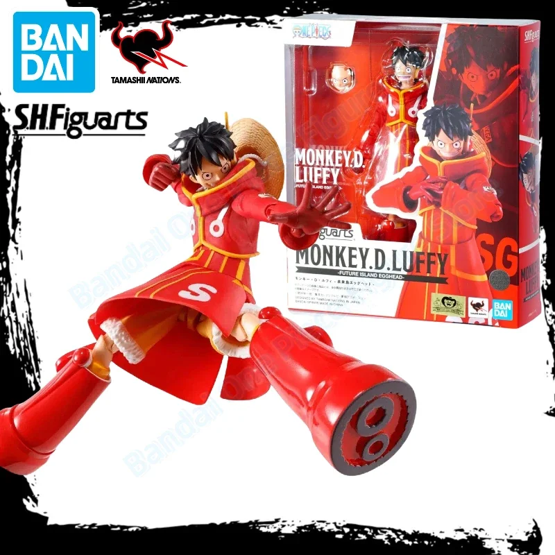 

Bandai Original One Piece S.H.Figuarts SHF Monkey D Luffy Futuro Ilha Eggman Action Figure PVC Model Collection Toys