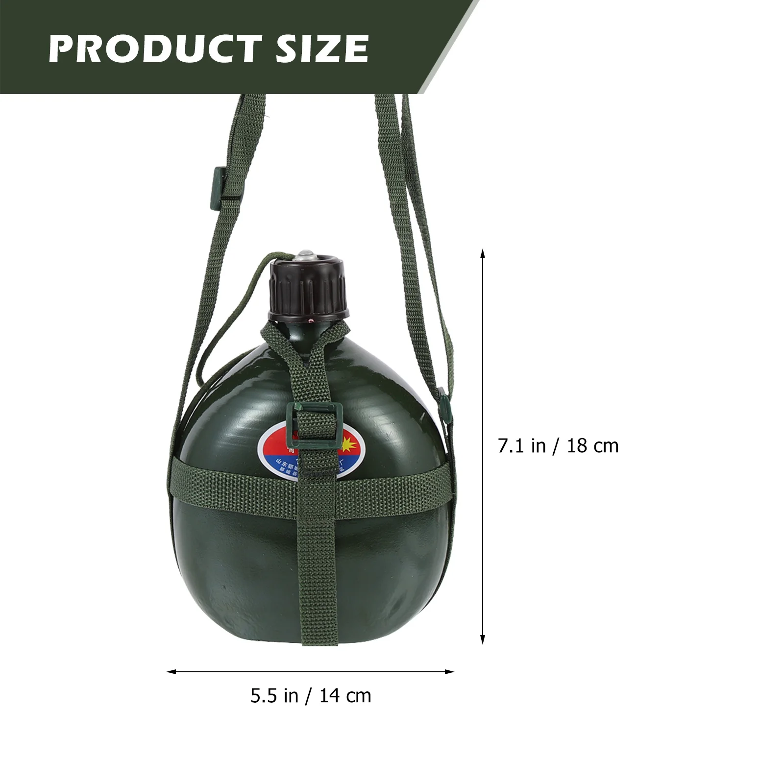 

Camping Water Bottle Military Canteen Wear-Resistant Outdoor Hiking Travel Portable Training Water Container Supplies