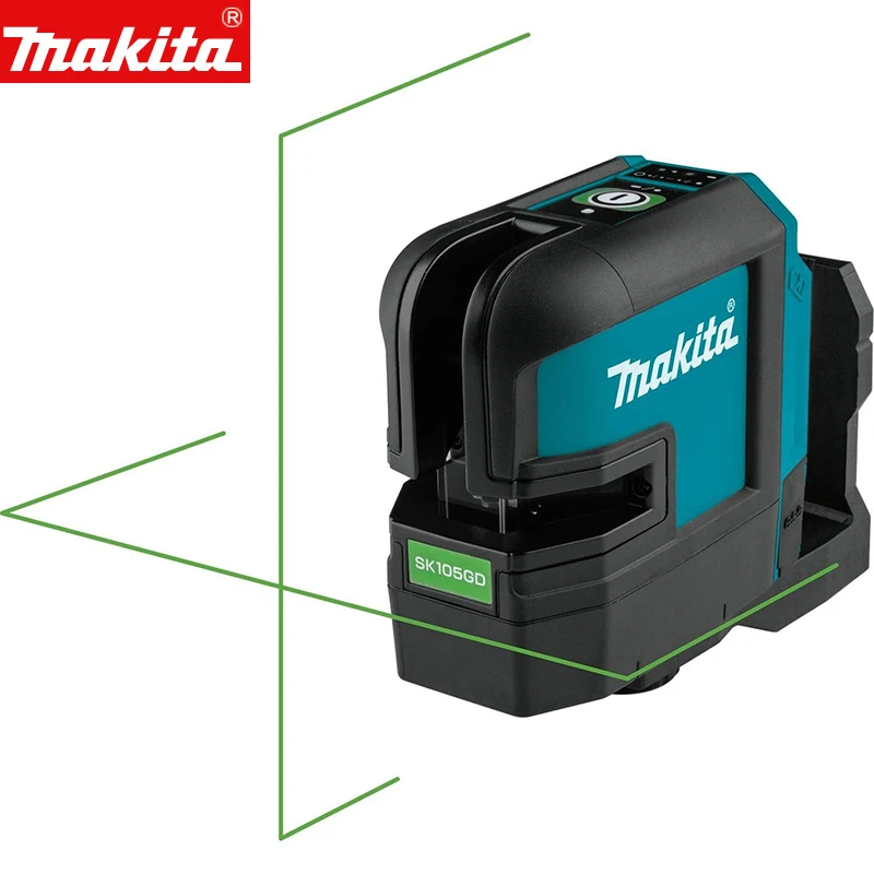 Makita SK105DZ/SK105GDZ Laser Level 12V Li-Ion CXT Cordless Self-Leveling Rechargeable Red Green Cross 2 Lines Laser Tool Only