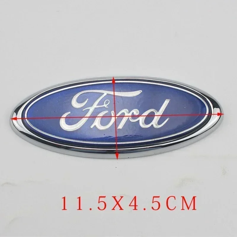 11.5x4.5cm/15x6cm Car Front Hood Emblem for Ford Fiesta Range Focus Mondeo Explorer Fusion Transit Edge Auto Rear Trunk Sticker