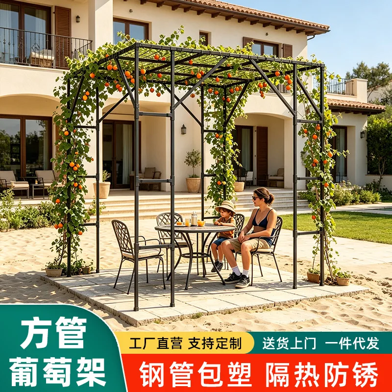 Grape rack special frame bold climbing vine courtyard outdoor vegetable garden climbing loofah bracket gardening climbing frame