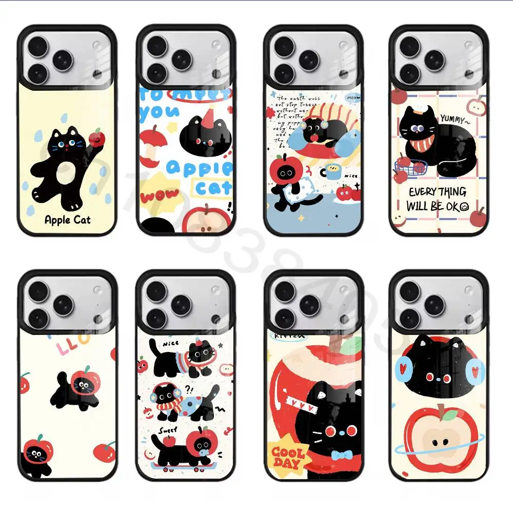 

Apple cat Phone Case For iPhone 17,16,15,14,13,12,11,Pro,Max,Plus,Mini,SE4,E Magnetic For Magsafe Wireless