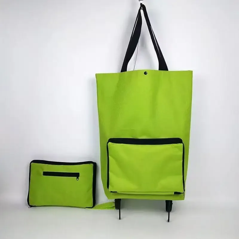 Foldable Shopping Cart Oxford Cloth Vegetable Buying Trolley Multi-Functional Shopping Bag Retractable Roller Buy Carrot Wheel