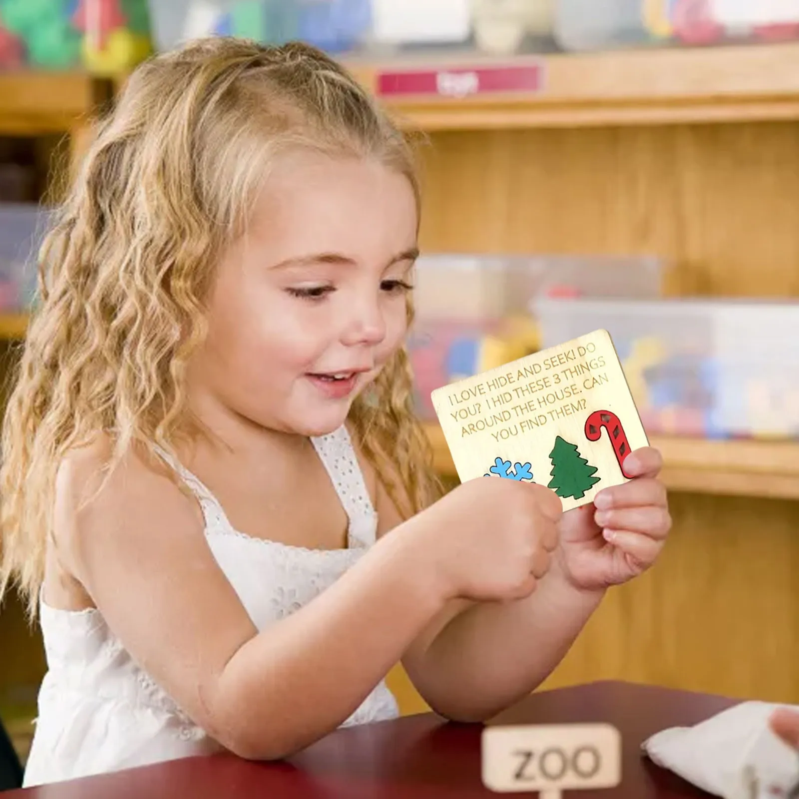 قوارير رائحة الكريهة كرنفال عيد الميلاد إخفاء والسعي مجموعة ألعاب صديقة للعائلة ديكورات سطح المكتب الحرف الخشبية للهالوين الخشبية #4