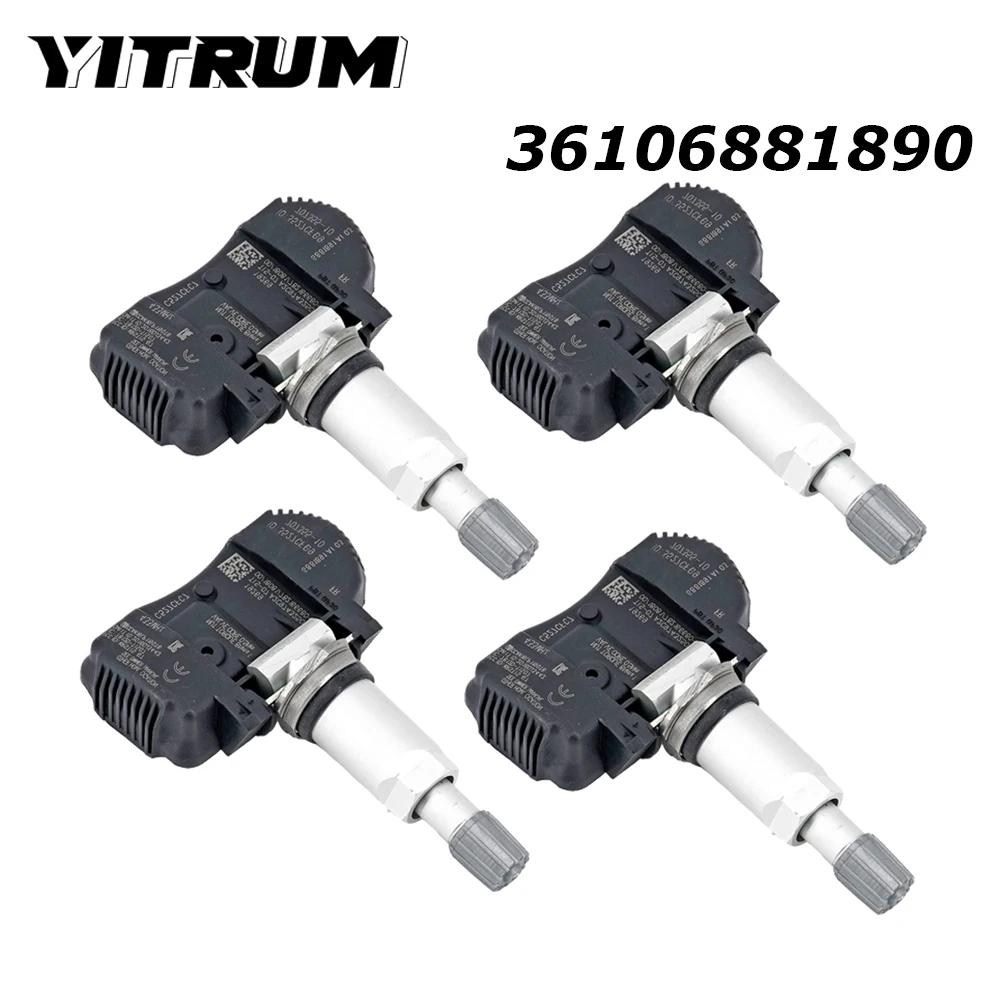 YITRUM 36106881890 TPMS Tire Pressure Sensor For BMW 1 2 3 4 X1 X2 X5 X6 i3 i8 Mini Cabrio Countryman Clubman S180052056 433MHZ