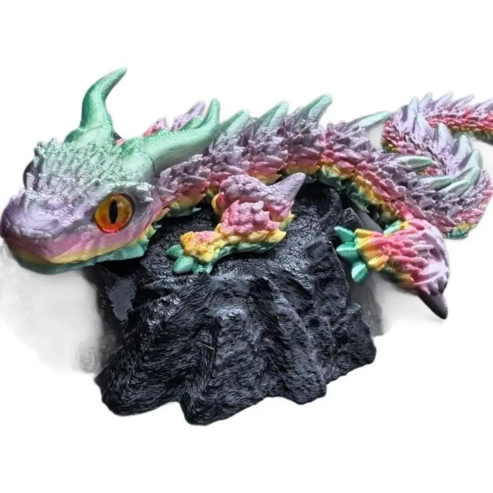 Simulated Eye 3D Printed Dragon Chinese Dragon All-in-one Molding 3D Printed Diceratops Dragon Flexible Laser