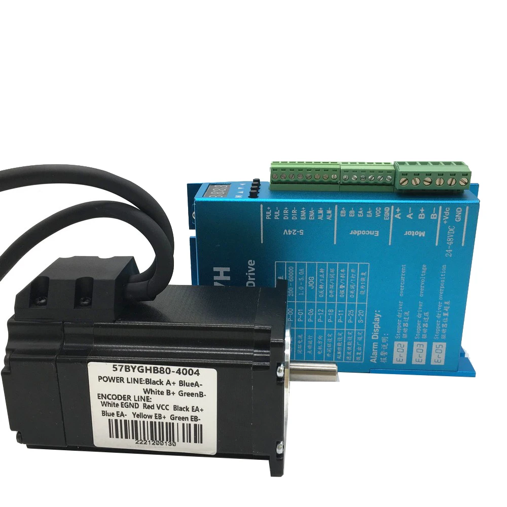 Imagem -05 - Motor Deslizante Fechado do Laço com Codificador 1.5nm 2.2nm 3nm Servo Motor Fácil Híbrido da C.c. com Jogo do Motorista do Freio Nema23 57