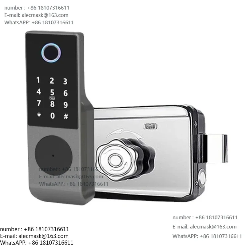 

Waterproof Outdoor Iron Door Fingerprint Lock All Smart Door Apartment Password Bullhead