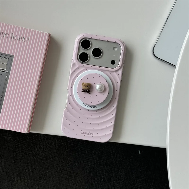 

Butter Yellow Magnetic Filp Phone Case For iPhone 17 Pro Max 16 15 Pro Max with Heart Stand Open Cutout Shockproof Cover