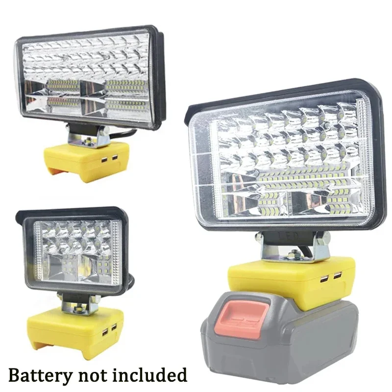 Luz LED de trabajo, lámpara de inundación de emergencia de 3/4/5/8 pulgadas para Dewalt, batería de iones de litio de 18V y 20V, linterna para exteriores, lámpara de Camping