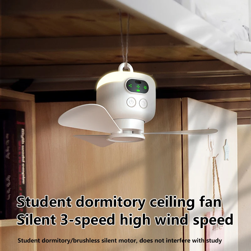 Портативный потолочный вентилятор Xiaomi 12000 мАч со светодиодной подсветкой и пультом дистанционного управления — перезаряжаемый охладитель циркуляции воздуха для уличной палатки и кемпинга