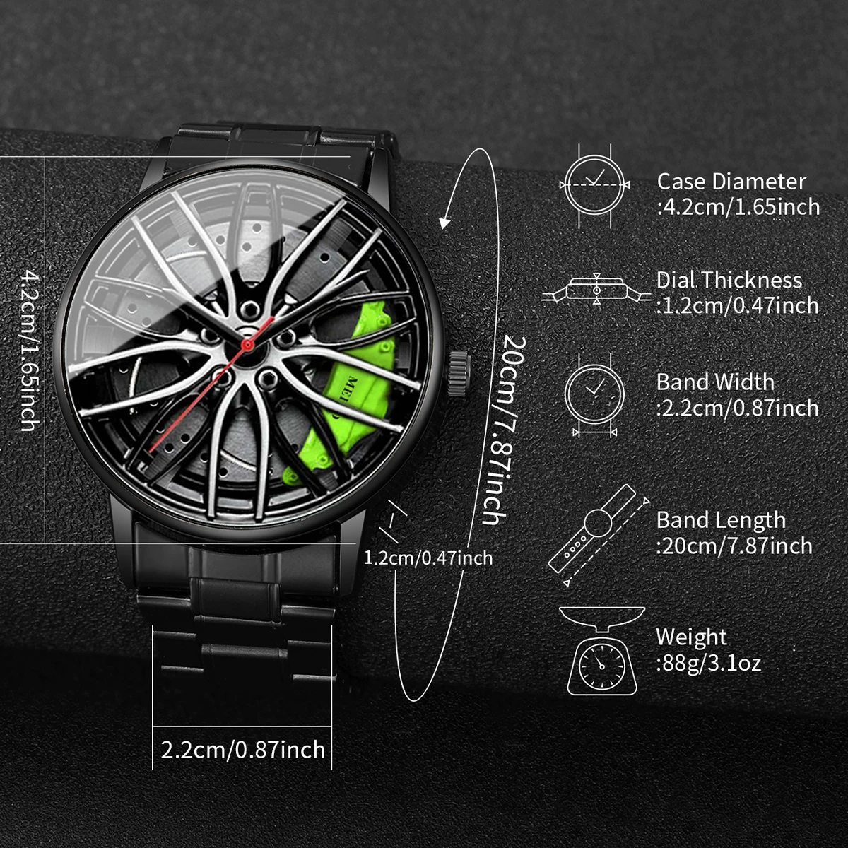 Reloj de estilo masculino Reloj de negocios de lujo Hip Hop Party Reloj de cuarzo analógico de lujo