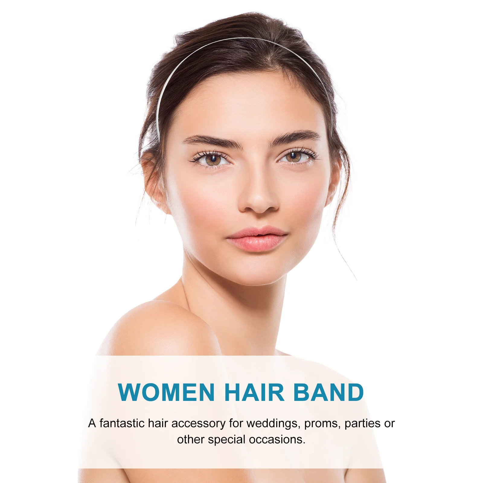 

10Pcs Silver 7mm Stainless Steel Headband Hair Clasp Women Wedding Dance Party Accessory 7mm Headband Women Hair Band