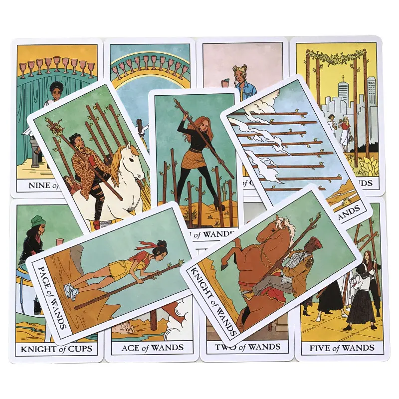 Hot sales Modern Tarot Oracle Tarot Card Fate Divination Prophecy Card Family Party Game Toy Tarot PDF Guide