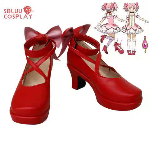 SBluuCosplay Puella Magi Madoka Magica Magical Girl Kaname Madoka Cosplay Shoes Custom Made Boots