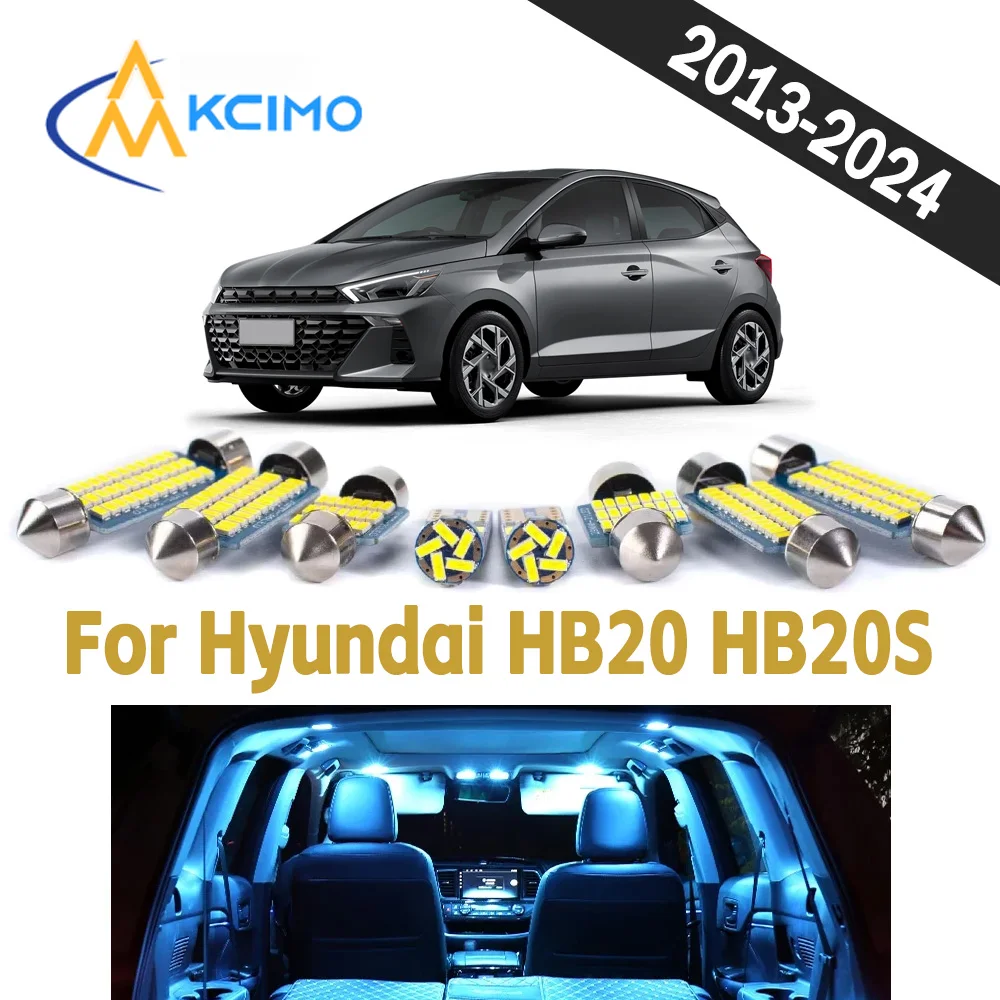 

Durable Auto Interior LED Light Kit For Hyundai HB20 HB20S 2013-2024 CANBUS Bright Wear Resistant Vehicle Indoor Lighting Bulbs