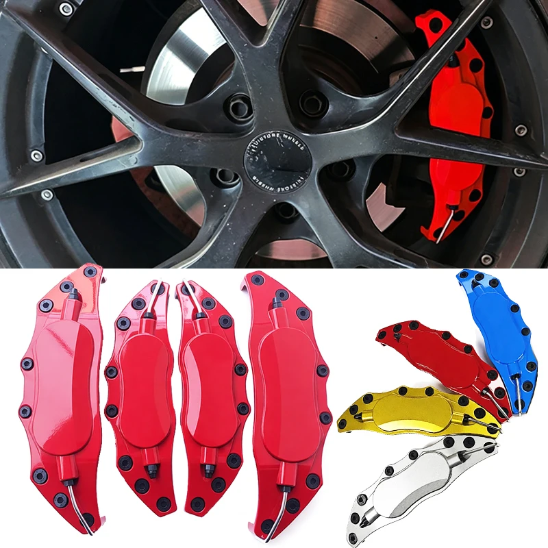 4Pcs Metal Car Wheel Caliper Covers Brake Caliper Anti Dust Protective Disc Shell for Audi Bmw Mercedes Benz VW Peugeot
