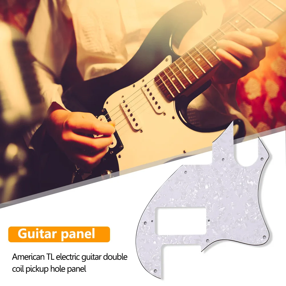 Pelindung Pickguard Gitar Elektrik Pengganti Pelat Goresan 7 Lubang Humbucker Pickguard Gitar TL Pelindung Pick Gitar untuk Gitar TL P90