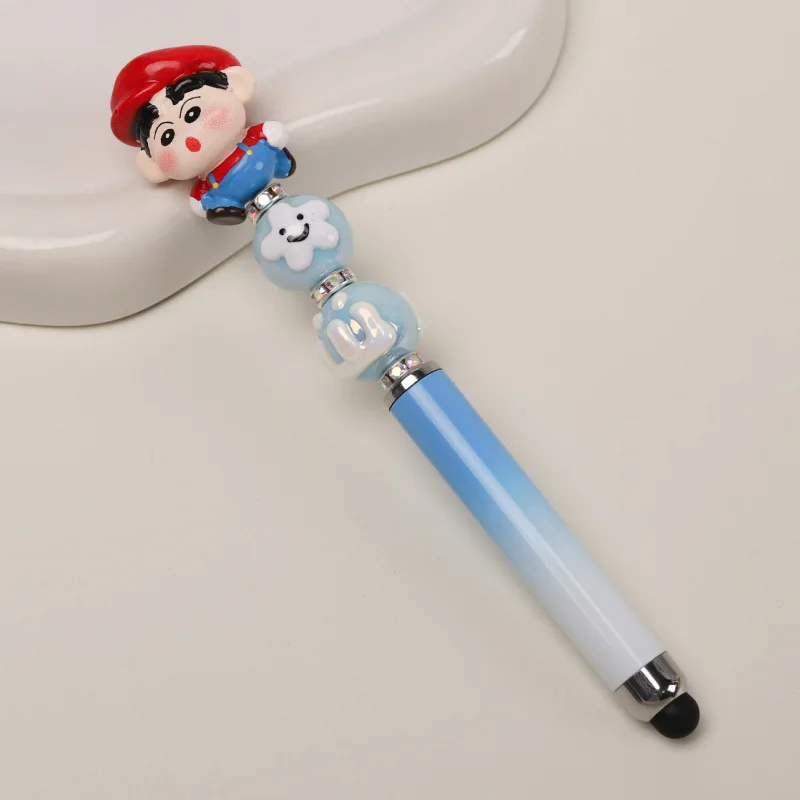 1PCS Crayon Shin-chan Mengling Beaded  Portable Pen for Mobile Phones, Tablets, Touch Screens, Neutral Color, Doll Design, Handm