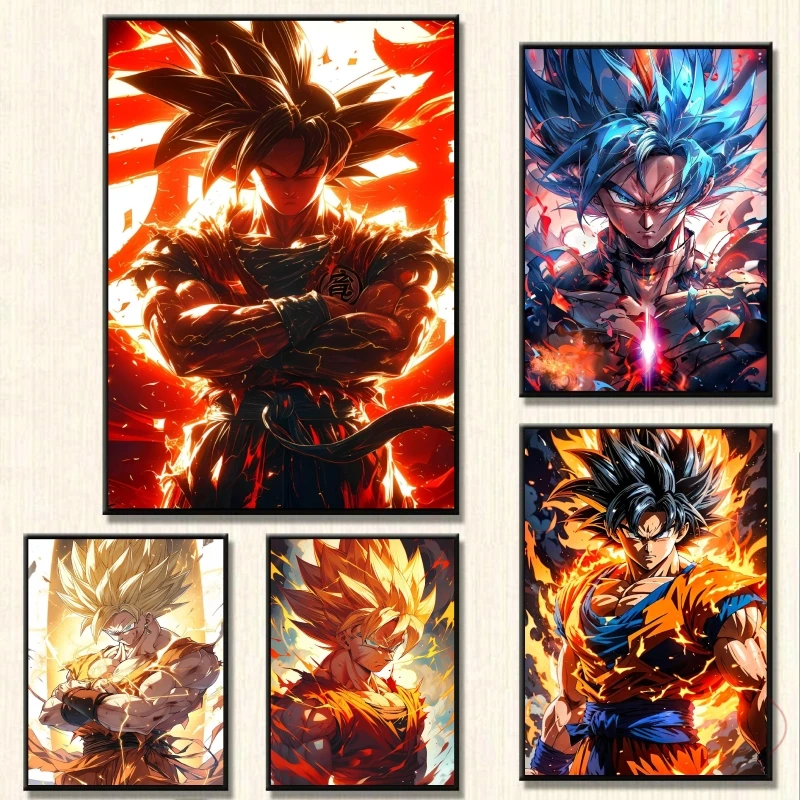 

Japan Anime Canvas Classic Dragon Ball Goku Prints High Quality Poster Home Room Wall Decor Painting Art Picture for Bedroom