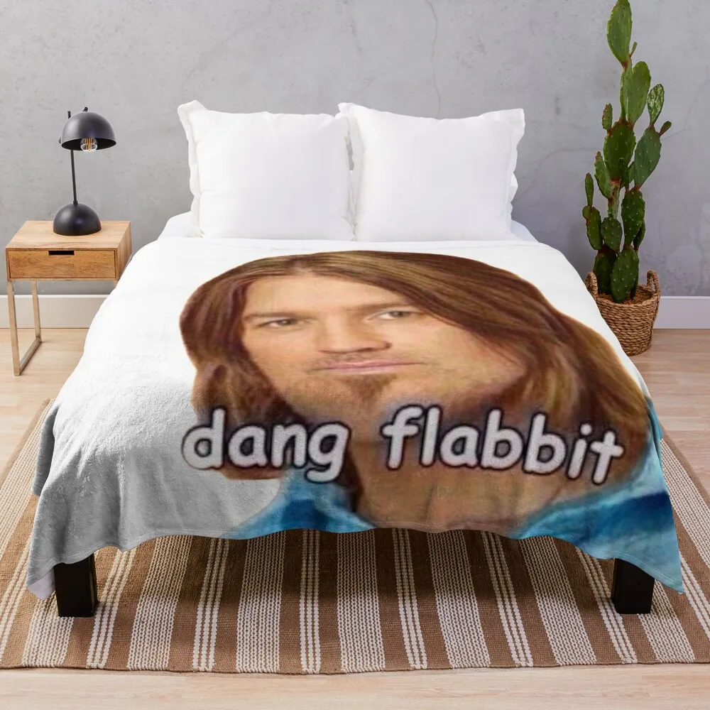 Dang Flabbit Billy Ray Cyrus Sticker Throw Blanket Plaid on the sofa Sleeping Bag Thermals For Travel Fashion Sofas Blankets