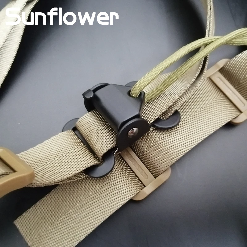 Three Point Gun Strap Adjustable Durable Tactical Bungee Sling Swivels Airsoft Hunting Accessories Gun Strap Air Rifle