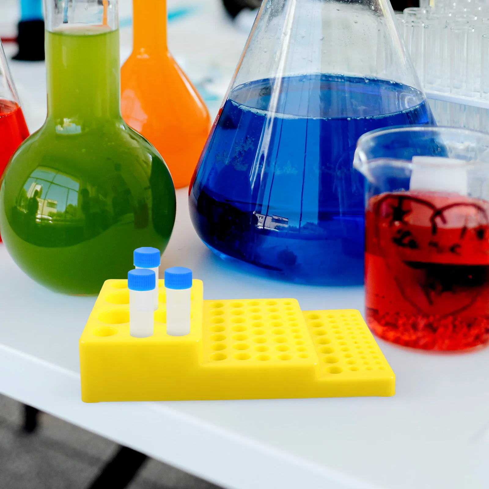 

Multipurpose Test Tube Rack Holder Hose Laboratory Multifunctional Vial Plastic Reusable