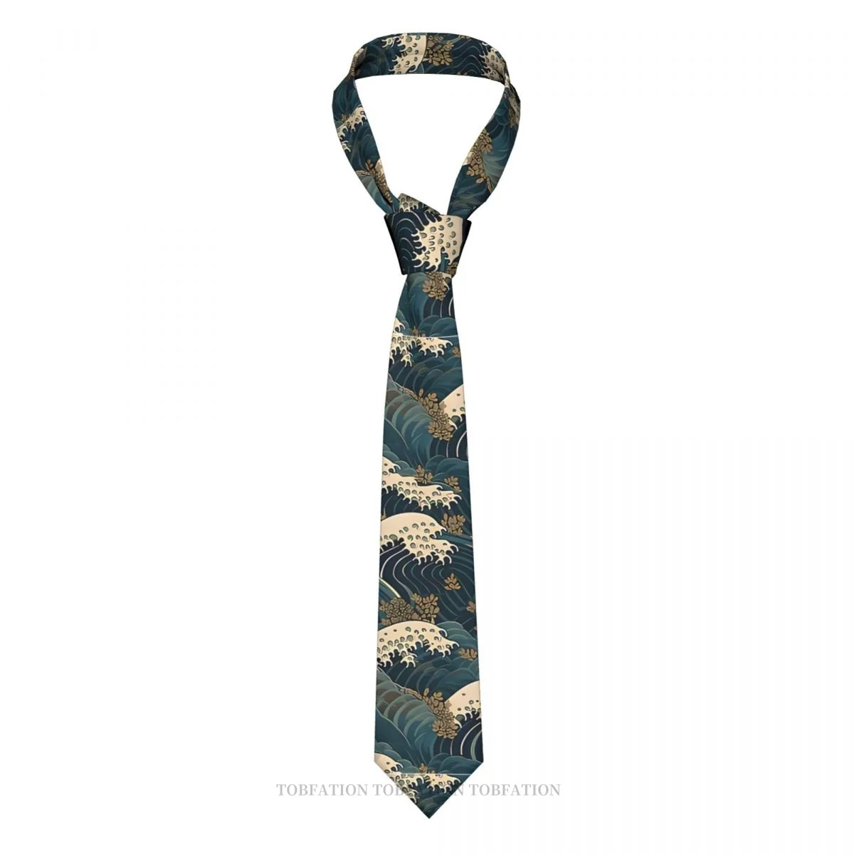 The Great Wave Off Kanagawa By Hokusai Wave New 3D Printing Tie 8cm Wide Polyester Necktie Shirt Accessories Party Decor