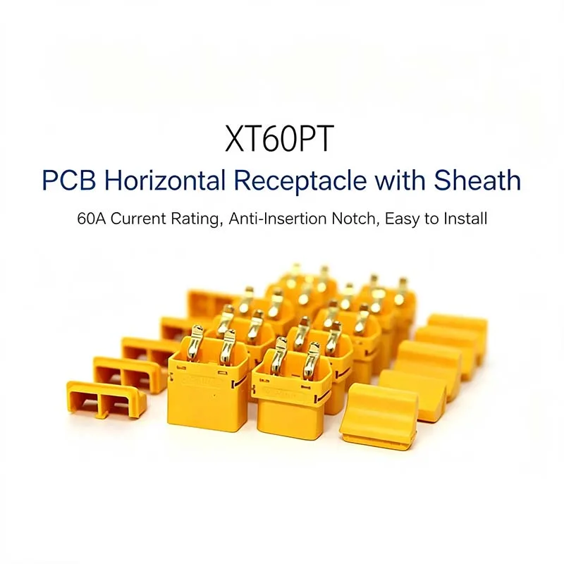 5PCS Amass XT60PT Male/Female PCB Solder-On Version—High-Current Plug for RC Model Power Batteries