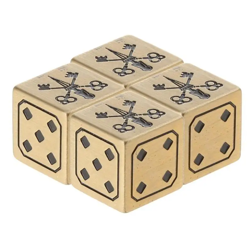 

Dices Game Props 15mm D6 Metal Dices Role Playing Dices Smoothed Brass 6-Sided Dices Golden Cubes Role Game Stuff Dices