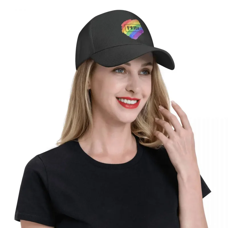 Fashion rainbow LGBT Pride baseball cap women men breathable gay lesbian dad hat summer hats outdoor snapback caps