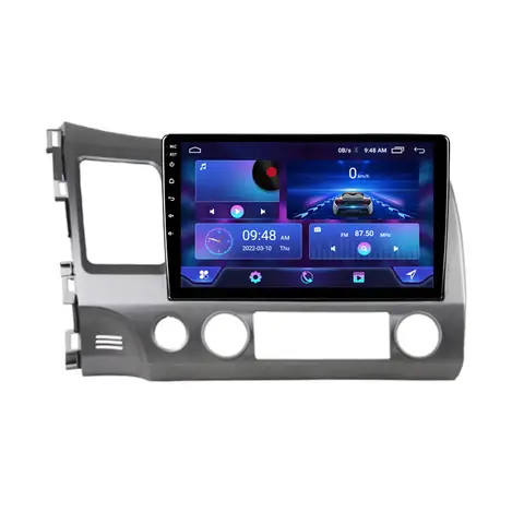 10" Android 12 Carplay Car Stereo Radio for Honda Civic 8 2005 - 2012 Multimedia Player Navigation GPS 2 Din 4G Audio DVD
