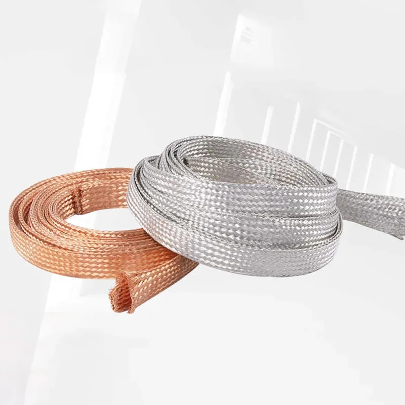 

Pure Copper Tinned Ground Braid Shielded Wire 1/5/10M Length 1.5-50mm2 Width 4-28mm Bare Braid Signal Cable