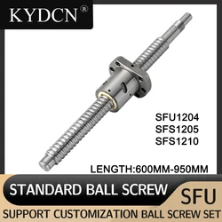 C7 machined SFU1204 SFS1205 SFS1210 600 650 700 750 800 850 900 950 mm Ball screw with Single Ball Nut