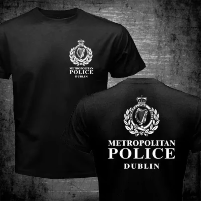 

26 New Old Ireland Dublin Will Check The Same Badge Printing Cotton Short-sleeved T-shirt on The Clothes Oversized T Shirt