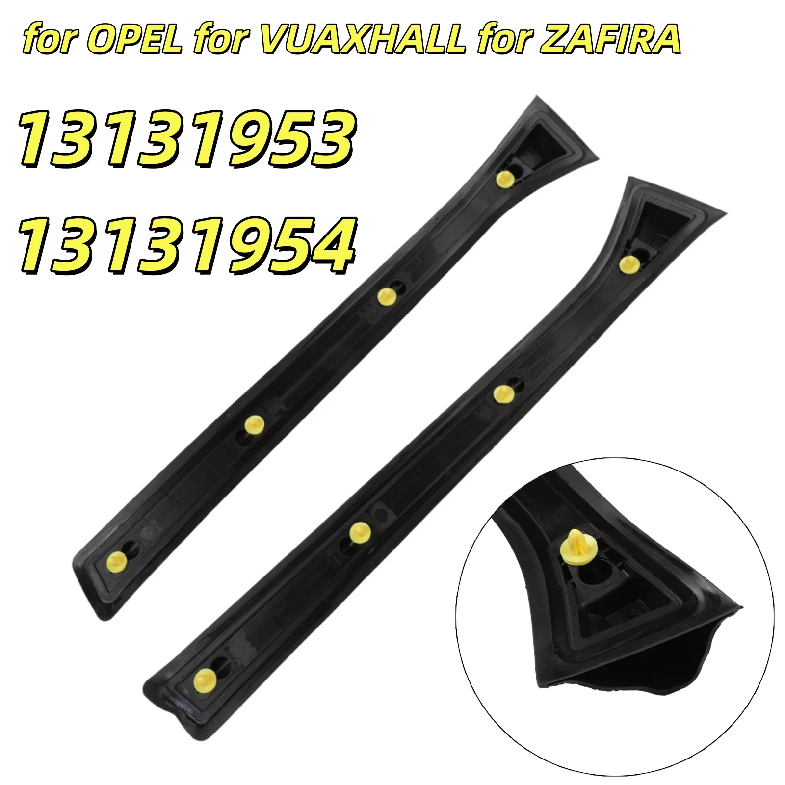 Car B-Pillar Cover For Opel For Vauxhall For Zafira B 2005-2015 Door Seal Strip 13131953 13131954 Black Car Exterior Trim