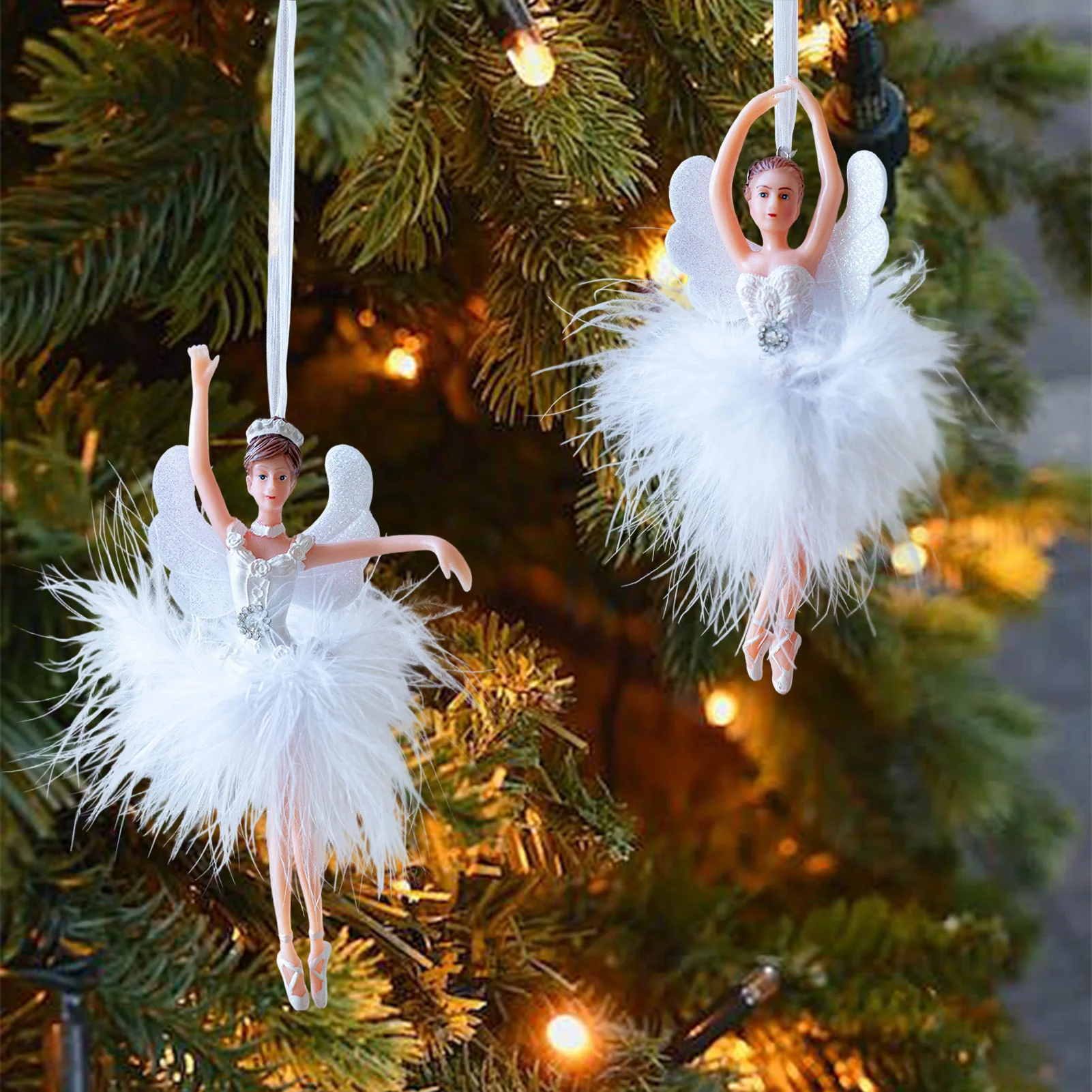 

Christmas Tree Pendant Exquisite Elegant Fairy Hanging For Tree Branch 2025 Navidad New Year Thanksgiving Day Party Decorations