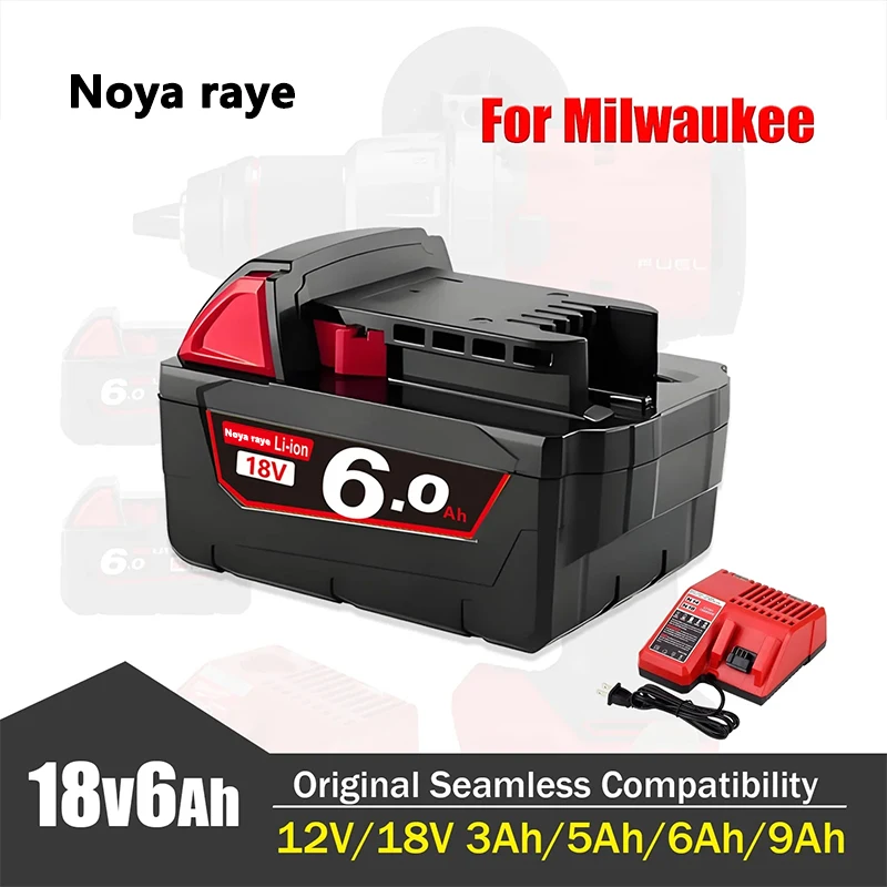 Pro Milwaukee 12V/18V 3Ah 6Ah 9Ah 18650 lithiová náhradní baterie pro Milwaukee 48-11-1860 48-11-1850 48-11-1840 nářadí - náhled 2