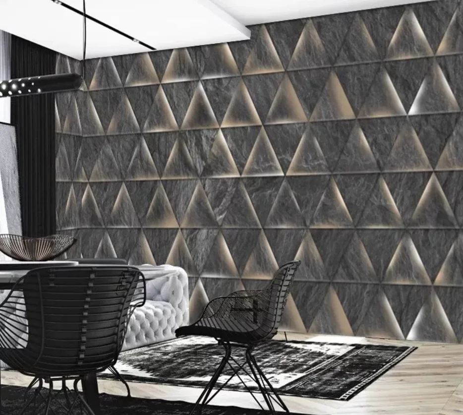 Custom Abstract Geometric Triangle Rhombus 3D Mural Wallpaper for Bedroom Living Room Sofa TV Background Home Decor Photo Wall